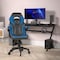 Flash Furniture Blue LeatherSoft Gaming Chair - Skate Wheels CH-00095-BL-RLB-GG - alternate 1